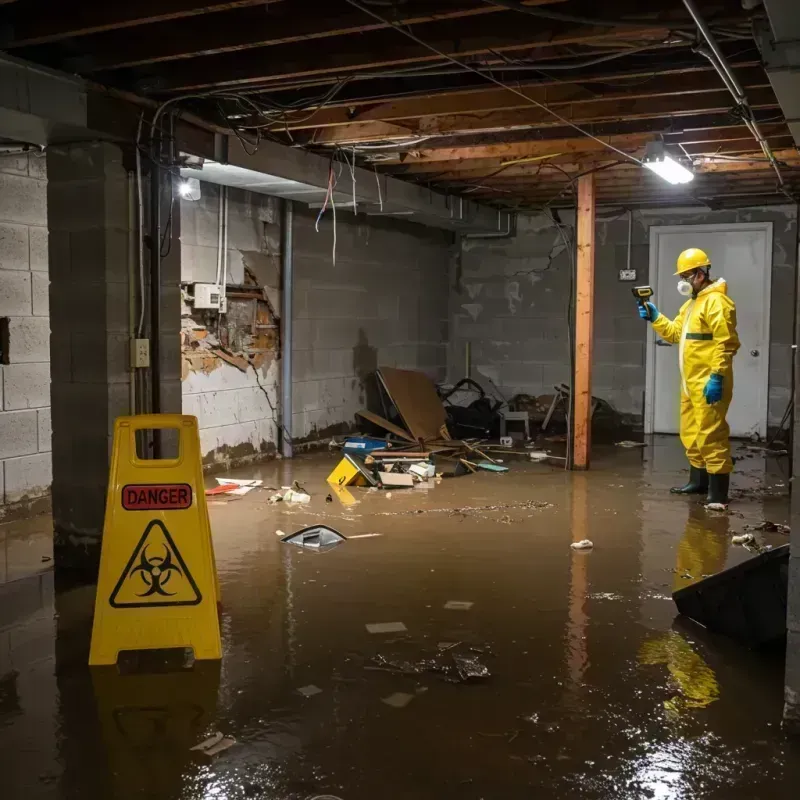 Flooded Basement Electrical Hazard in Hiram, GA Property